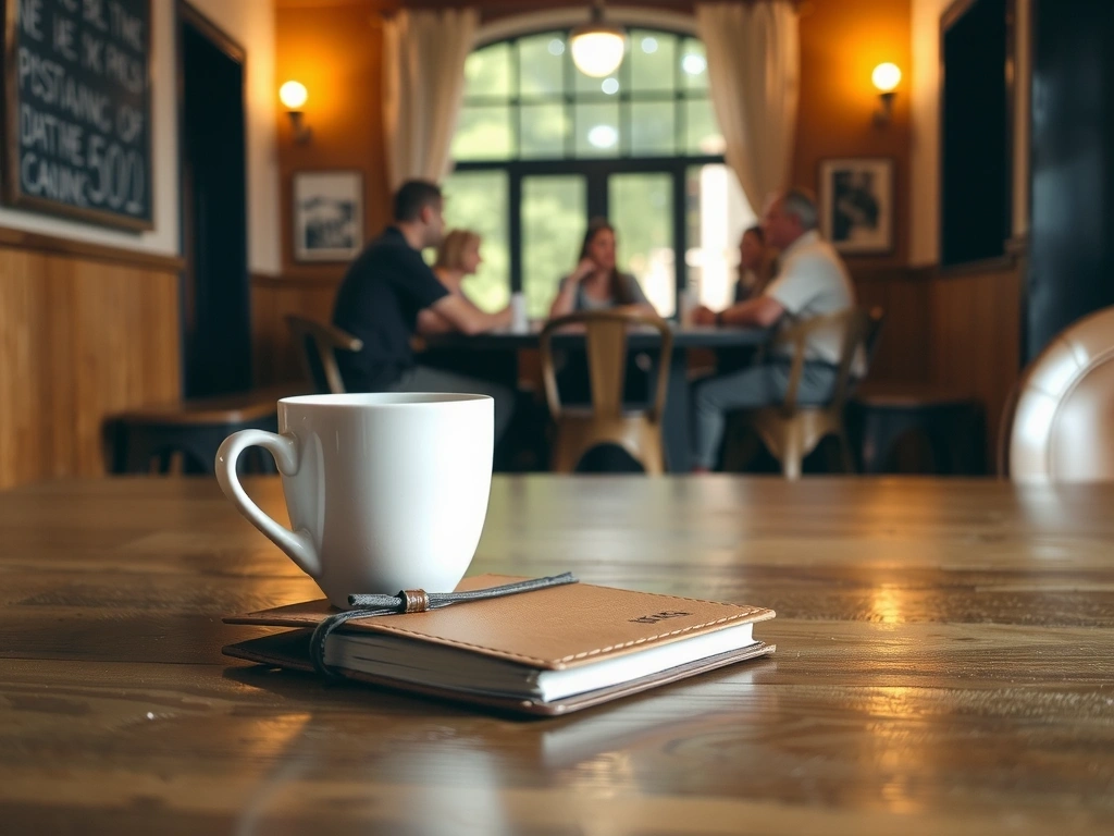 Warm workspace with notebook