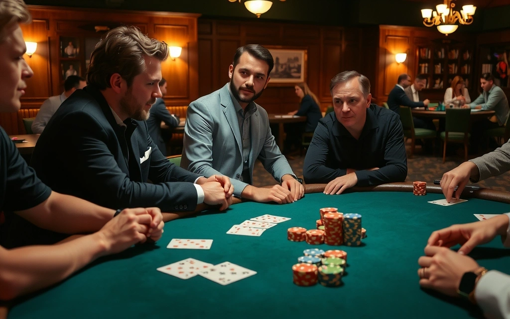 Poker tournament atmosphere